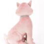 Pink Sitting Cat Door Stop With Sparkly Diamante Collar, thumbnail 3 of 4