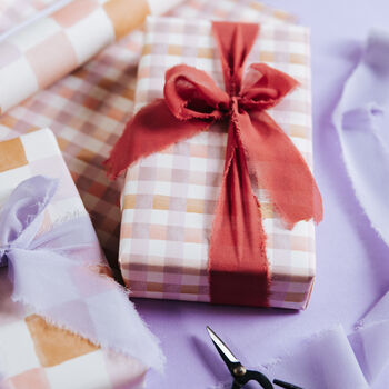 Pastel Checkerboard And Gingham Gift Wrap Set For All Occasions, 3 of 7