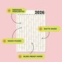 2026 Wall Planner | Black And White | Portrait, thumbnail 2 of 3