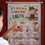 Personalised Elf Christmas Hanging Advent Calendar, thumbnail 2 of 6