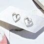 Lace Heart Gold Plated Sterling Silver Earrings, thumbnail 10 of 11