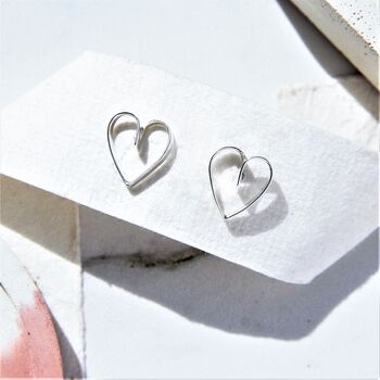 Lace Heart Gold Plated Sterling Silver Earrings, 10 of 11