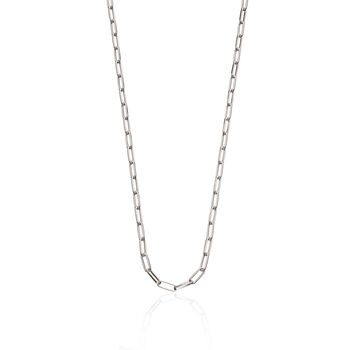 Sterling Silver Box Link Chain Necklace, 2 of 6