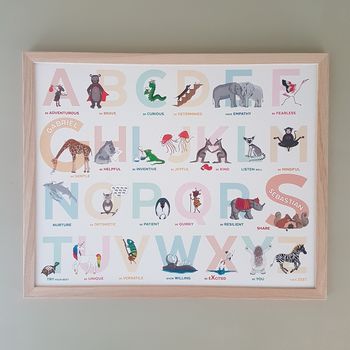 Personalised A To Z Alphabet Of Emotions Print, 5 of 8