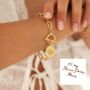 Personalised Handwriting T Bar Bracelet With Paperclip Chain, thumbnail 1 of 8
