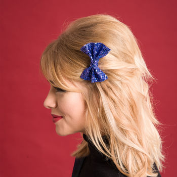 Small Glitter Hair Bow Available In 30 Colours, 9 of 10