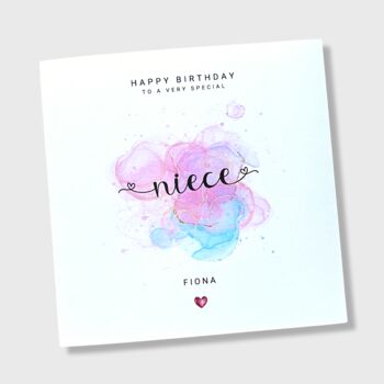 Personalised Birthday Card Niece, 4 of 4