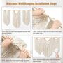 Set Of Three Macrame Wall Hanging Large Woven Tapestry, thumbnail 6 of 8