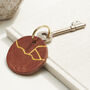 Personalised Hand Stamped Kintsugi Leather Keyring, thumbnail 3 of 3