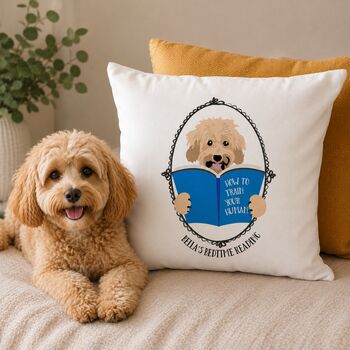 Personalised Dog Gift Cushion Train Your Human, 3 of 12