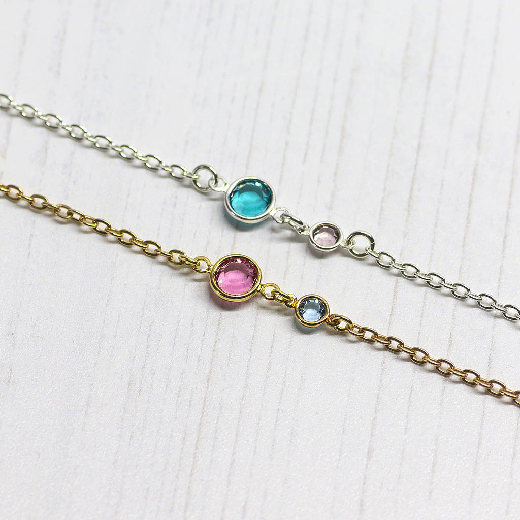 mother and child birthstone bracelet by joy by corrine smith