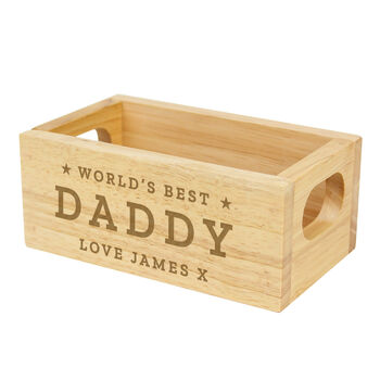 Personalised World's Best Mini Wooden Crate, 4 of 4