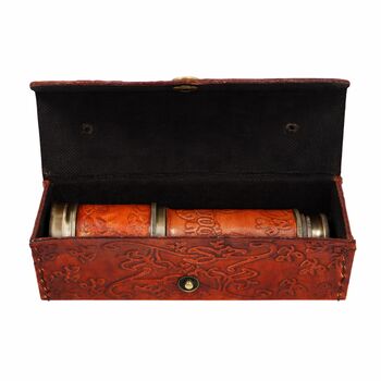 Brass Marine Dollond London Telescope With Leather Case, 4 of 8