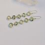 Green Amethyst Drop Silver Earrings, thumbnail 3 of 6
