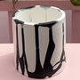 Graffiti Round Decorative Pot Black And White, thumbnail 1 of 6