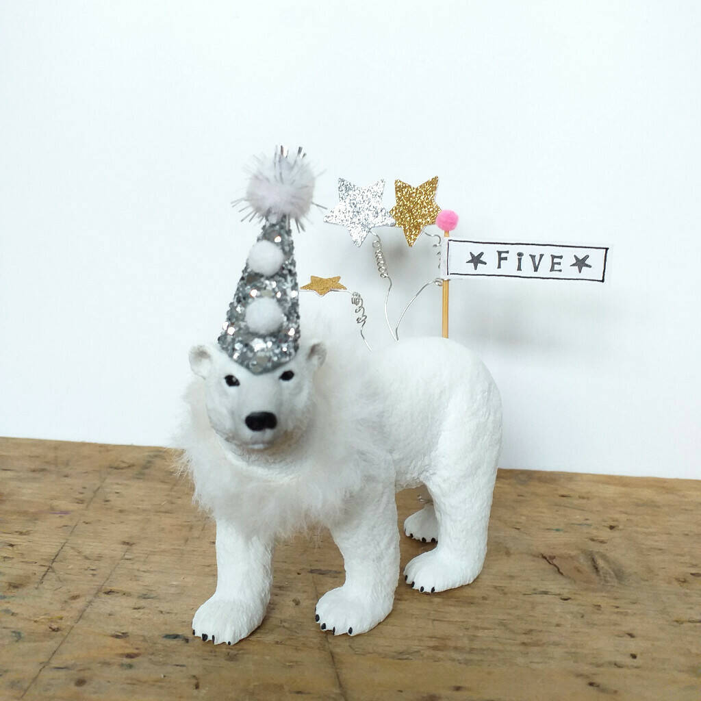 Personalised Party Animal Polar Bear Cake Topper By Zippitysstudio ...