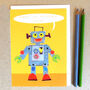 Personalised Bubble Robot Card, thumbnail 3 of 3