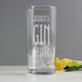 Personalised Gin And Tonic Hi Ball Glass, thumbnail 2 of 7