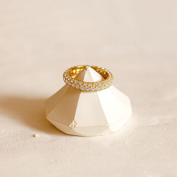 Minimalist Pave Dome Ring Band, 4 of 4