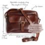 Leather Crossbody Bag With Pocket, Brown, thumbnail 6 of 6