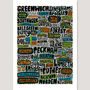 South West London Typographic Print, thumbnail 2 of 3