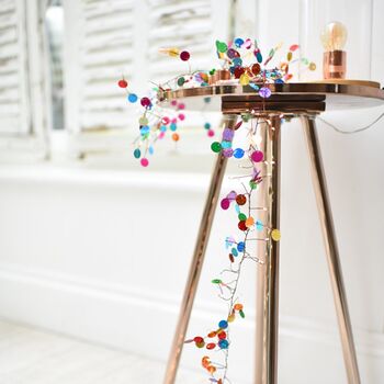 Mains Or Battery Multi Coloured Confetti Fairy Lights, 5 of 6