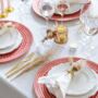 Woven Natural Straw Red Round Placemats, thumbnail 5 of 8