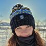 Midnight Sun Nordic Knit Reflective Super Bobble Hat, thumbnail 1 of 4