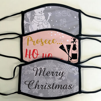 Personalised Christmas Face Mask Adults + Children, 2 of 7