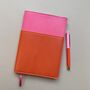 Vegan Leather Pocket Journal Pink And Chilli, thumbnail 5 of 6