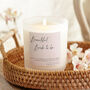Gift For Bride To Be Muted Script Any Message Candle, thumbnail 1 of 10