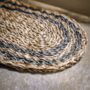 Seagrass Pet Bowl Mat With Border, thumbnail 3 of 3
