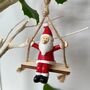 Christmas Santa On Swing Decoration, thumbnail 3 of 7