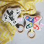 Personalised Kid's Drawing Baby Rattle Teether, thumbnail 1 of 6