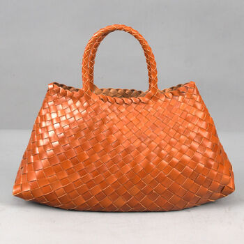 Hand Weaving Leather Bag Tote, 10 of 12