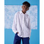 Milan Boys Cotton Linen Shirt – White, thumbnail 2 of 3