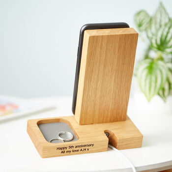 Personalised iPhone And Apple Airpods Charging Stand, 3 of 12
