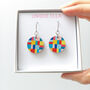 Tate Drop Wooden Earrings, thumbnail 1 of 8
