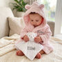 Personalised Pink Baby Gown And Teddy Comforter Set, thumbnail 1 of 12