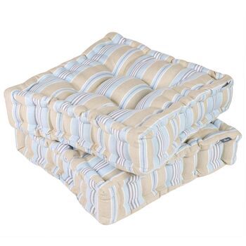 Oxford Stripe Square Seat Pads, 2 of 5