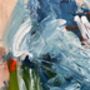 Large Blue Red Abstract Expressionist Painting Authentic Art Contemporary, thumbnail 4 of 5