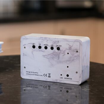 Brick Marble Click Clock White LED, 3 of 5