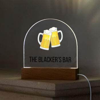 Personalised Beer Bar Light Sign, 3 of 6