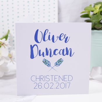 Personalised Simple Christening Card For Boys And Girls, 4 of 5