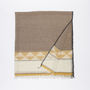 Handwoven Cotton/Wool Scarf With Geometric Border, thumbnail 8 of 8