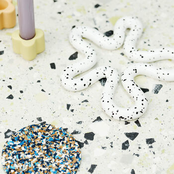 Ceramic Trivet In Artsy Splatter Design With Gift Box, 3 of 12