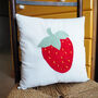 Punchneedle Strawberry Cushion, thumbnail 1 of 5