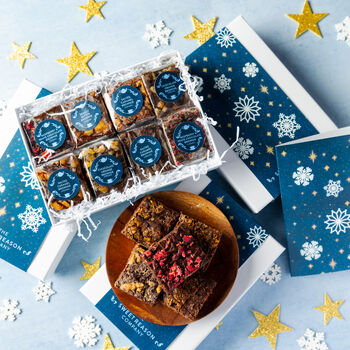 Christmas 'Snowflakes' Vegan Luxury Brownies, 4 of 4