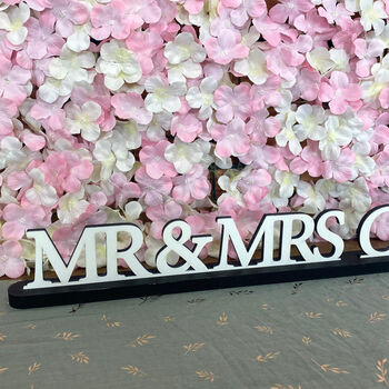 Personalised Wedding Surname Sign Decoration Gift, 2 of 3