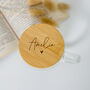 Personalised Double Wall Glass Tea Cup With Bamboo Lid, thumbnail 3 of 5